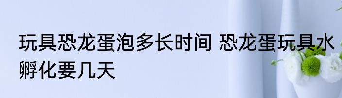 玩具恐龙蛋泡多长时间 恐龙蛋玩具水孵化要几天