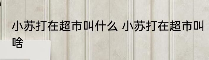小苏打在超市叫什么 小苏打在超市叫啥