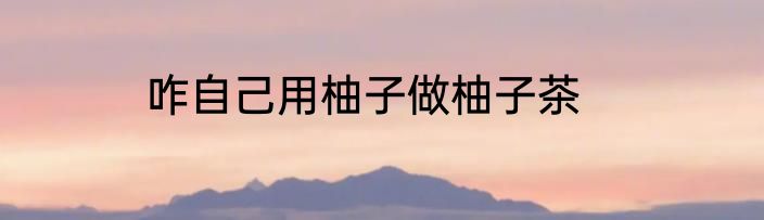 咋自己用柚子做柚子茶