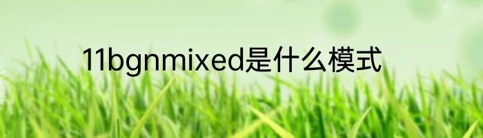 11bgnmixed是什么模式