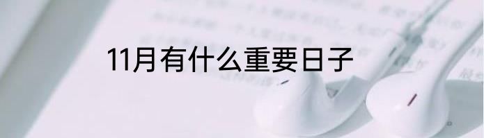 11月有什么重要日子
