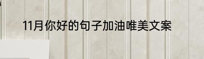 11月你好的句子加油唯美文案