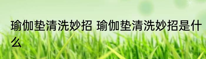 瑜伽垫清洗妙招 瑜伽垫清洗妙招是什么