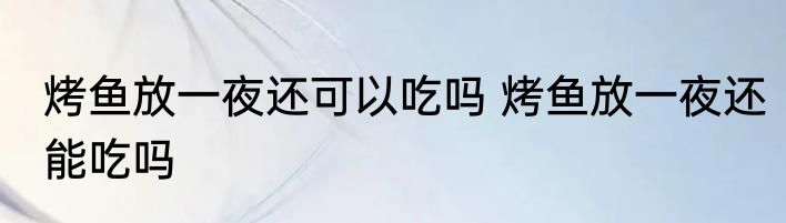 烤鱼放一夜还可以吃吗 烤鱼放一夜还能吃吗