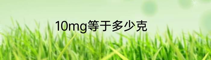 10mg等于多少克