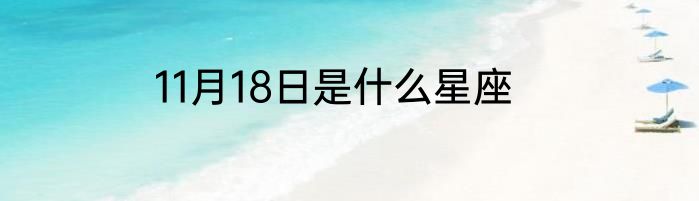11月18日是什么星座
