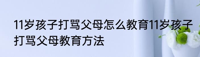11岁孩子打骂父母怎么教育11岁孩子打骂父母教育方法