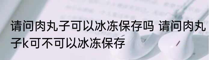 请问肉丸子可以冰冻保存吗 请问肉丸子k可不可以冰冻保存