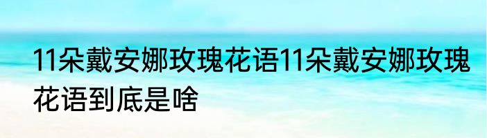 11朵戴安娜玫瑰花语11朵戴安娜玫瑰花语到底是啥