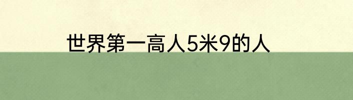 世界第一高人5米9的人