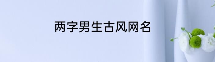 两字男生古风网名