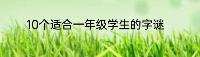 10个适合一年级学生的字谜