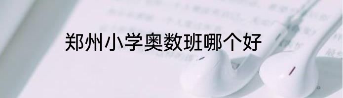 郑州小学奥数班哪个好