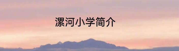 漯河小学简介
