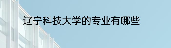 辽宁科技大学的专业有哪些