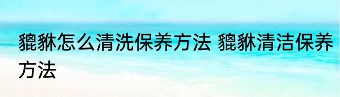 貔貅怎么清洗保养方法 貔貅清洁保养方法