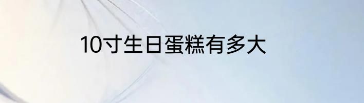 10寸生日蛋糕有多大