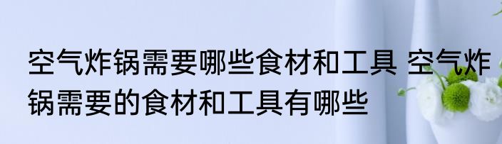 空气炸锅需要哪些食材和工具 空气炸锅需要的食材和工具有哪些