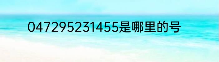 047295231455是哪里的号