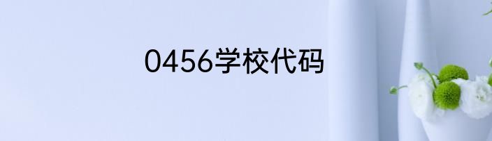 0456学校代码