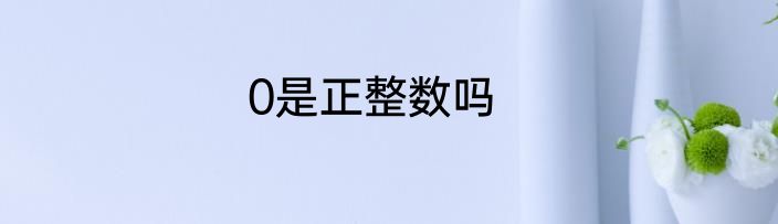 0是正整数吗