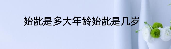 始龀是多大年龄始龀是几岁