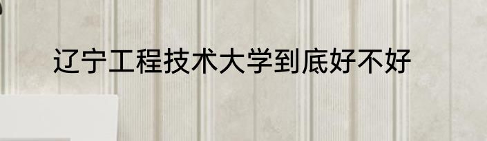 辽宁工程技术大学到底好不好