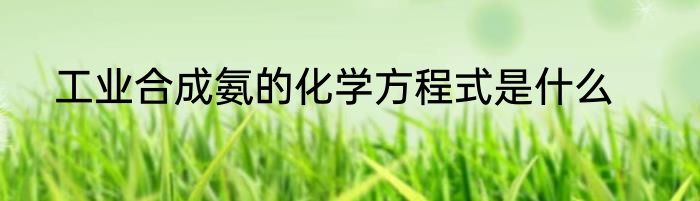 工业合成氨的化学方程式是什么
