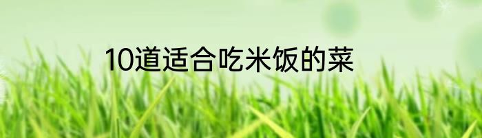 10道适合吃米饭的菜