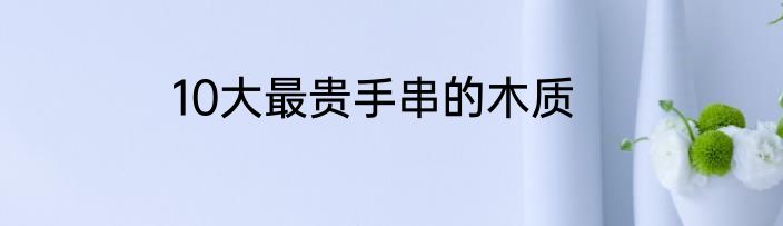 10大最贵手串的木质