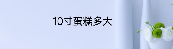 10寸蛋糕多大