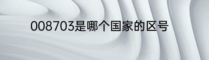 008703是哪个国家的区号