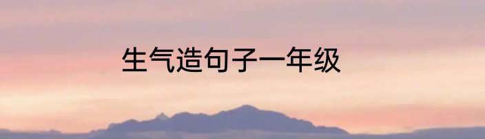 生气造句子一年级