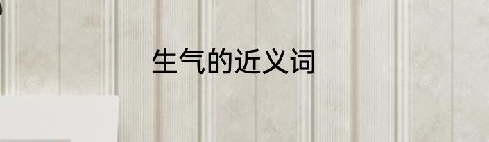 生气的近义词