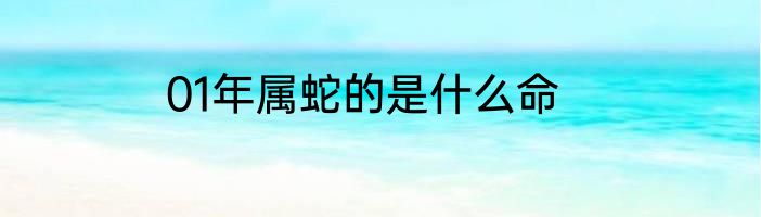 01年属蛇的是什么命