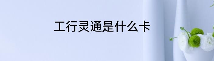 工行灵通是什么卡