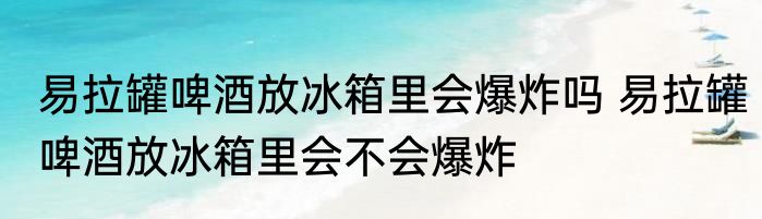 易拉罐啤酒放冰箱里会爆炸吗 易拉罐啤酒放冰箱里会不会爆炸