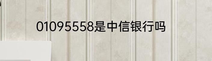 01095558是中信银行吗