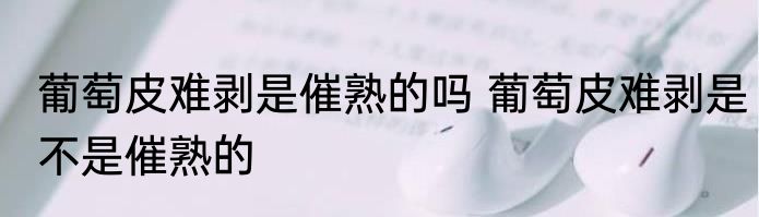 葡萄皮难剥是催熟的吗 葡萄皮难剥是不是催熟的