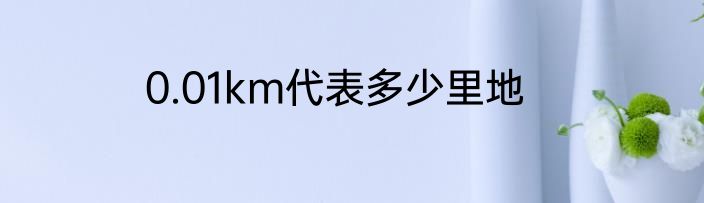 0.01km代表多少里地