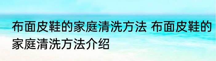 布面皮鞋的家庭清洗方法 布面皮鞋的家庭清洗方法介绍