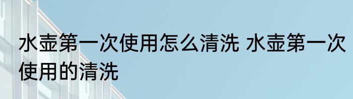 水壶第一次使用怎么清洗 水壶第一次使用的清洗