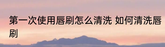 第一次使用唇刷怎么清洗 如何清洗唇刷