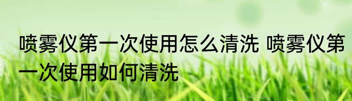 喷雾仪第一次使用怎么清洗 喷雾仪第一次使用如何清洗