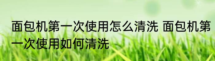 面包机第一次使用怎么清洗 面包机第一次使用如何清洗
