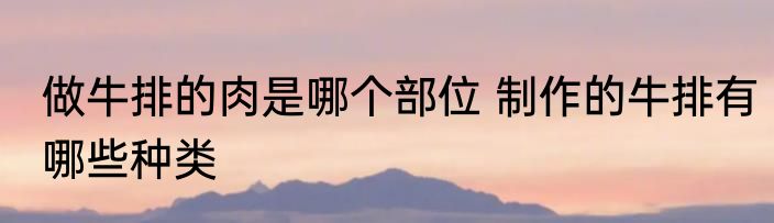 做牛排的肉是哪个部位 制作的牛排有哪些种类