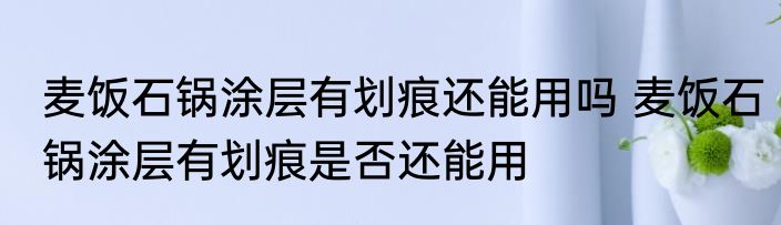 麦饭石锅涂层有划痕还能用吗 麦饭石锅涂层有划痕是否还能用