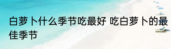白萝卜什么季节吃最好 吃白萝卜的最佳季节