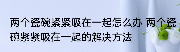 两个瓷碗紧紧吸在一起怎么办 两个瓷碗紧紧吸在一起的解决方法