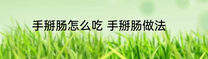 手掰肠怎么吃 手掰肠做法